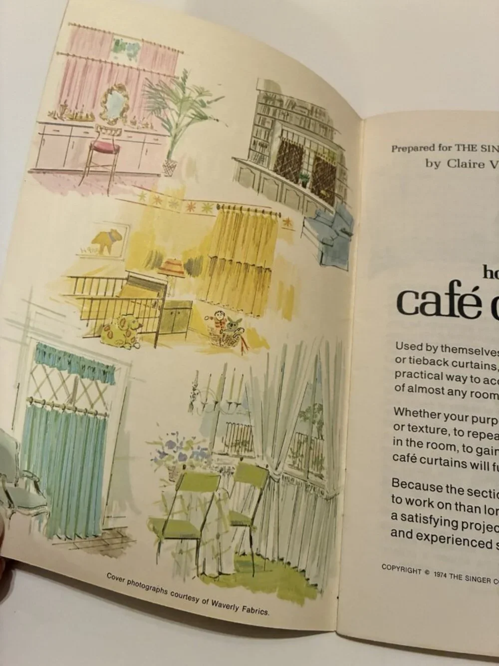 Vtg 1974 Singer How To Sew Cafe Curtains Booklet Guide Home Decor Craft DIY